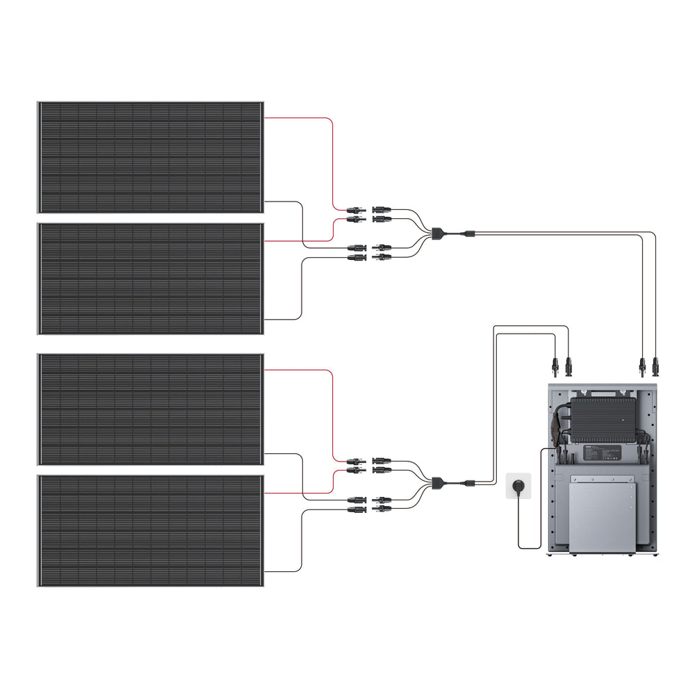 Solar panel cable Y-Splitter 2Y4 (3m) 